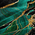 Jade Opulent Gold Accent Quilt Cover Set — product close-up