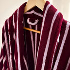Allure Stripe Unisex Bathrobe — product close-up