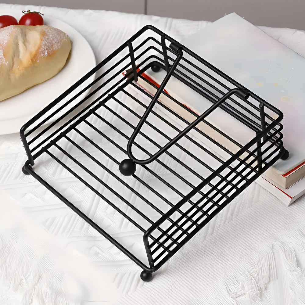 Sleek Iron Napkin Holder — product in use