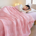 Four Clover Leaf Cotton Blanket — size and scale reference