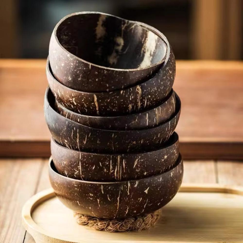 Handcrafted Coconut Bowls — alternate angle view