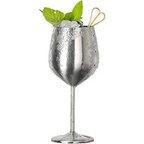 Lustrous Stainless Steel Wine Glass — lifestyle shot