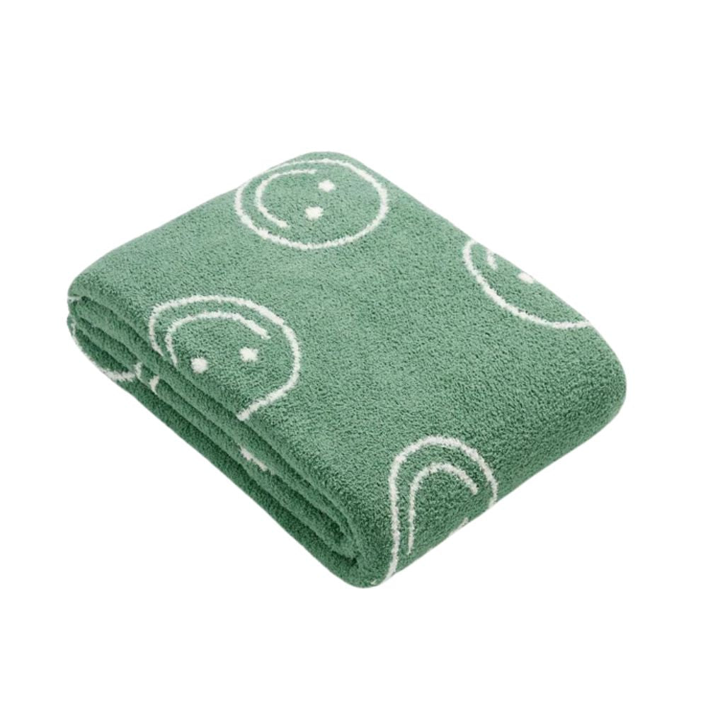 Smiley Face Plush Blanket — alternate angle view