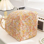 Delicate Floral Canvas Storage Basket — product close-up