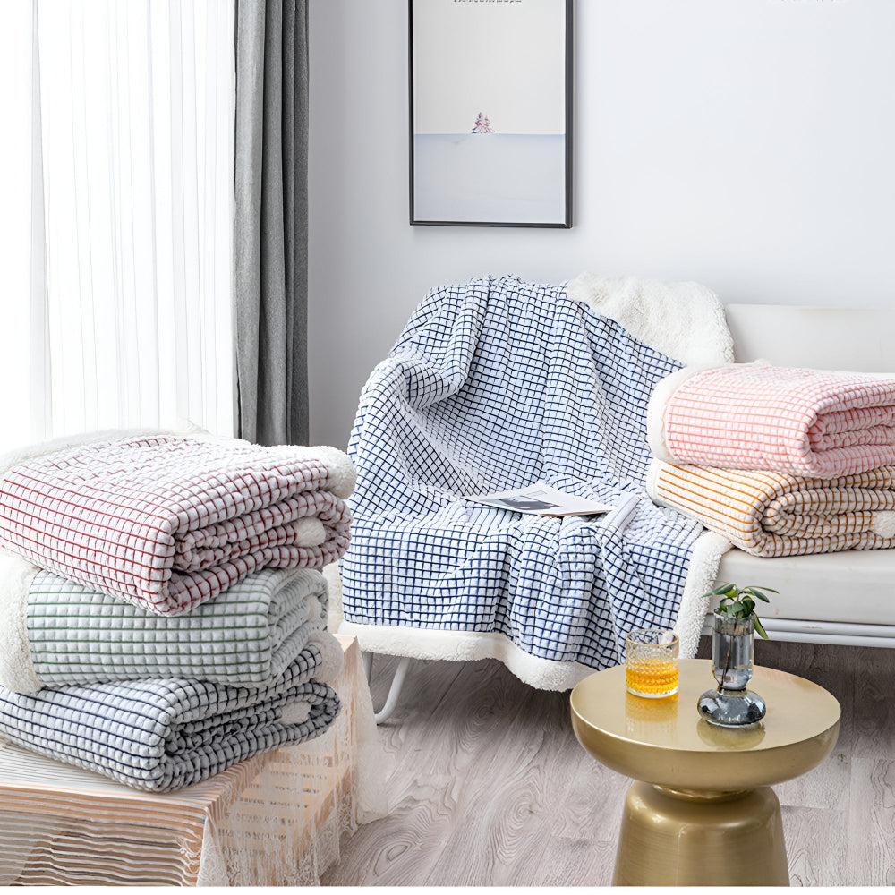 Warm Waffle Sherpa Blanket — product feature detail