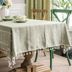 Elegant Cotton Linen Tablecloth — product detail view