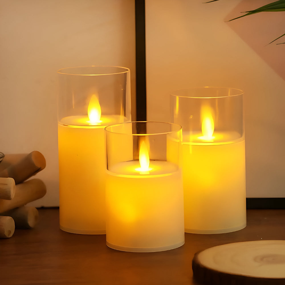 Ethereal 3D Flameless Candle | 3pcs Set — alternate angle view