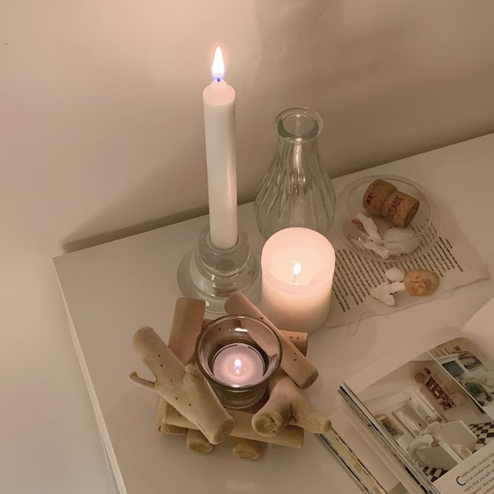Driftwood Haven Candle Holder — alternate angle view
