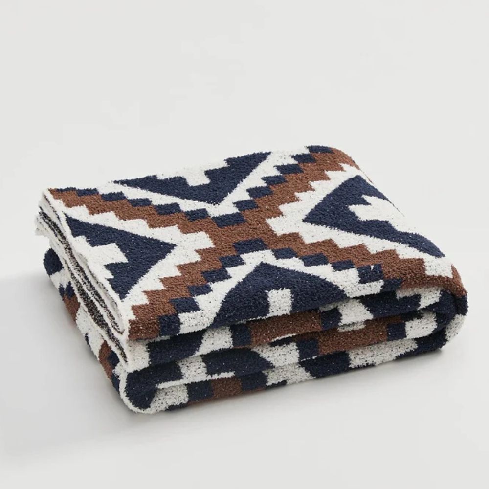 Sierra Peaks Knit Blanket — product detail view