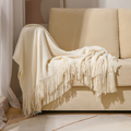 Chunky Knit Tassel Blanket — product close-up