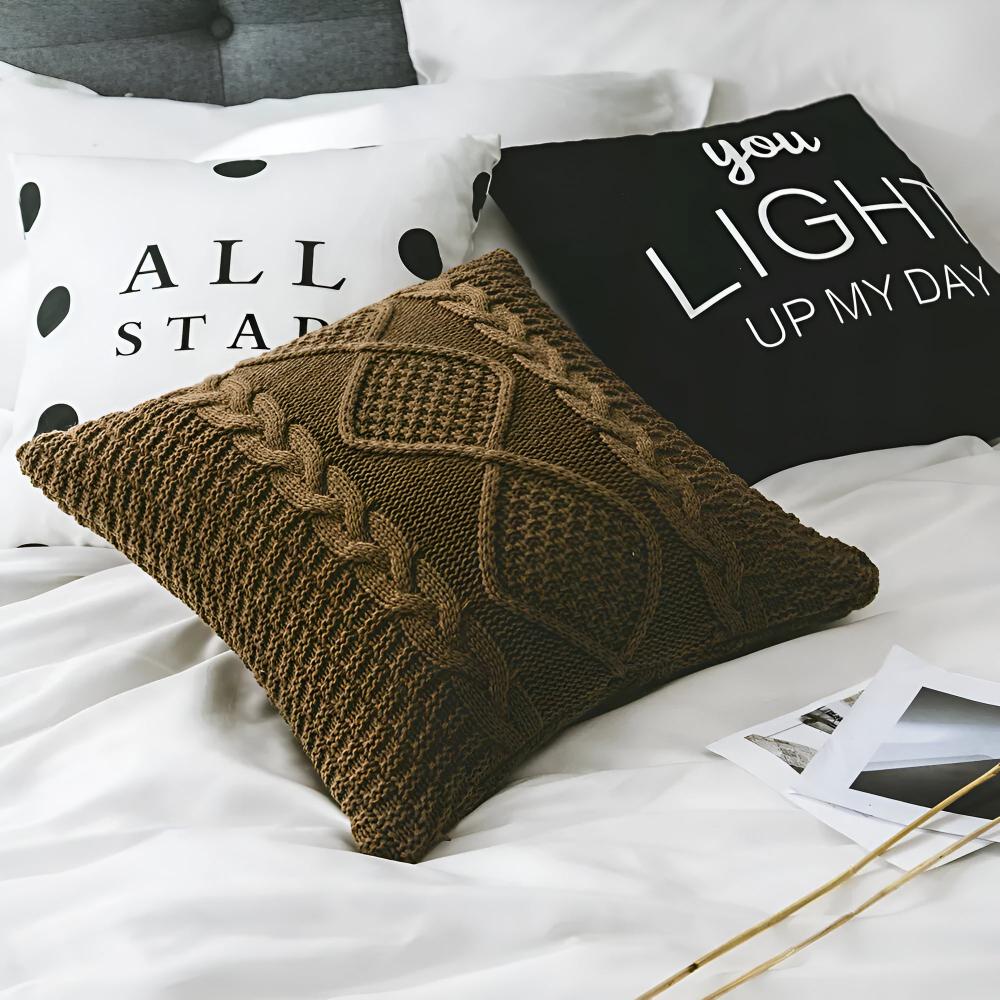 Braided Knitted Cushion Cover — product in use