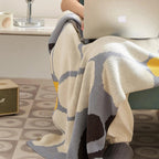 Scandinavian Bold Floral Print Blanket — product close-up