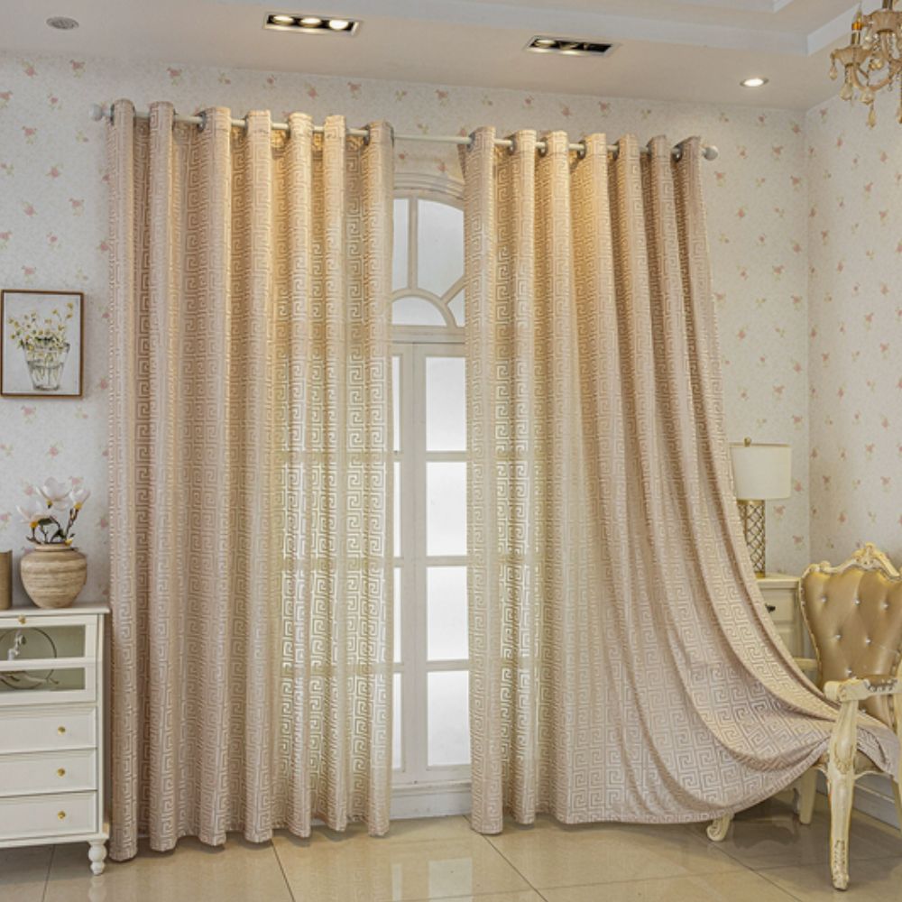 Imperial Maze Embroidered Curtain — alternate angle view