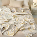 Reversible Coastal Dreams Blanket — size and scale reference