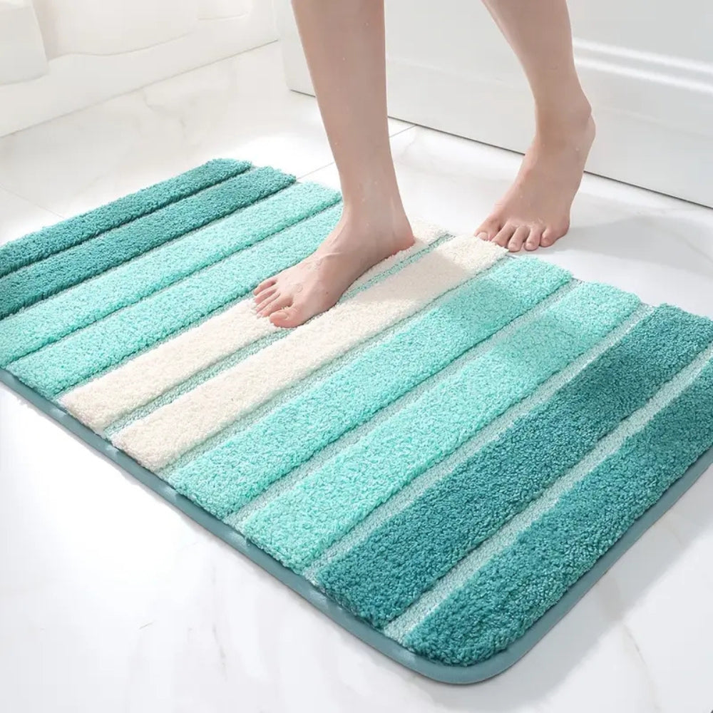 Lumiére Striped Absorbent Bath Mat — additional view