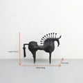 Black Stallion Metal Sculpture — material texture close-up