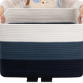 Woven Cotton Rope Storage Basket — alternate angle view