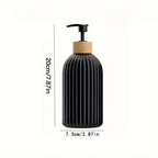Minimalist Bamboo Pump Soap Dispenser — product in use