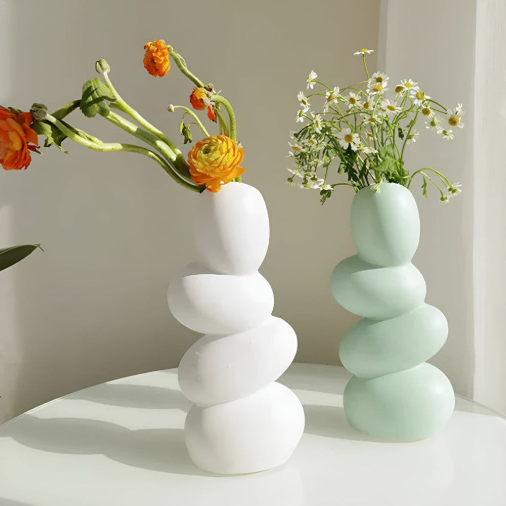 STRATA Sculptural Ceramic Vase — product feature detail