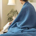 Soft Leaf Cotton Blanket — alternate angle view