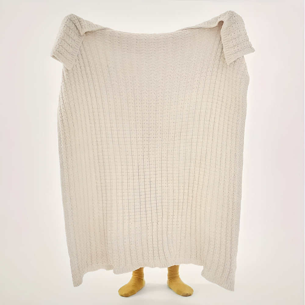 Vintage Chunky Knit Blanket — alternate angle view