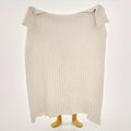 Vintage Chunky Knit Blanket — alternate angle view