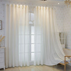 Imperial Maze Embroidered Curtain — material texture close-up