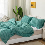 Chevron Plush Quilt Cover | 3pcs Set — product feature detail