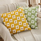 Lustrous Floral Embroidered Cushion Cover — product in use