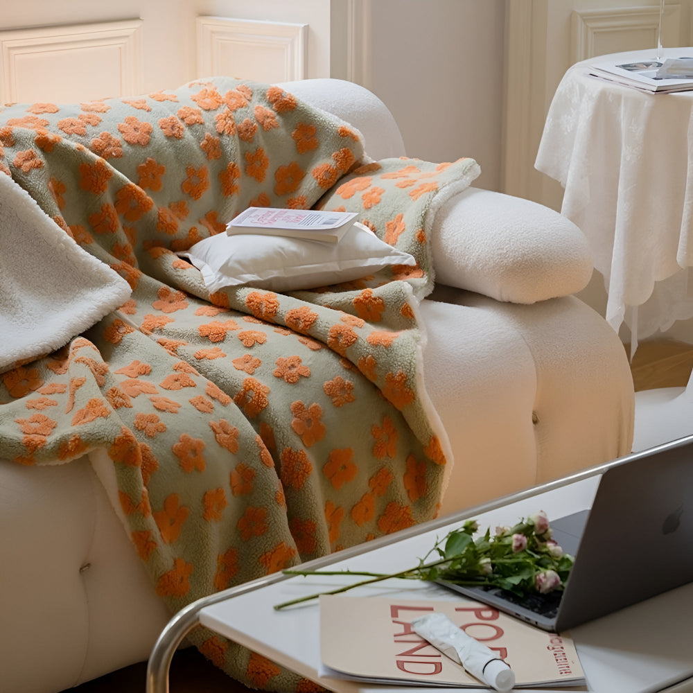 Nature's Wildflower Bliss Blanket — material texture close-up