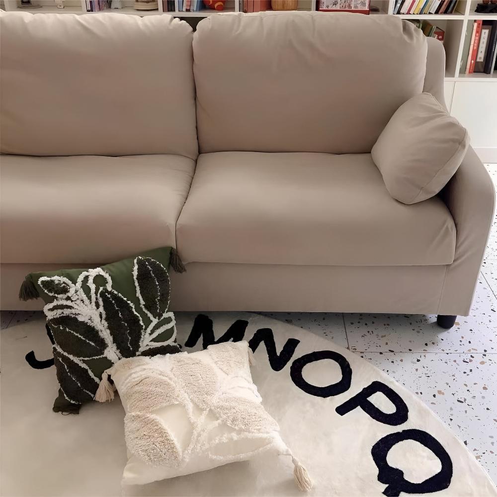 Plush Leaf With Tassel Cushion Cover — product in use