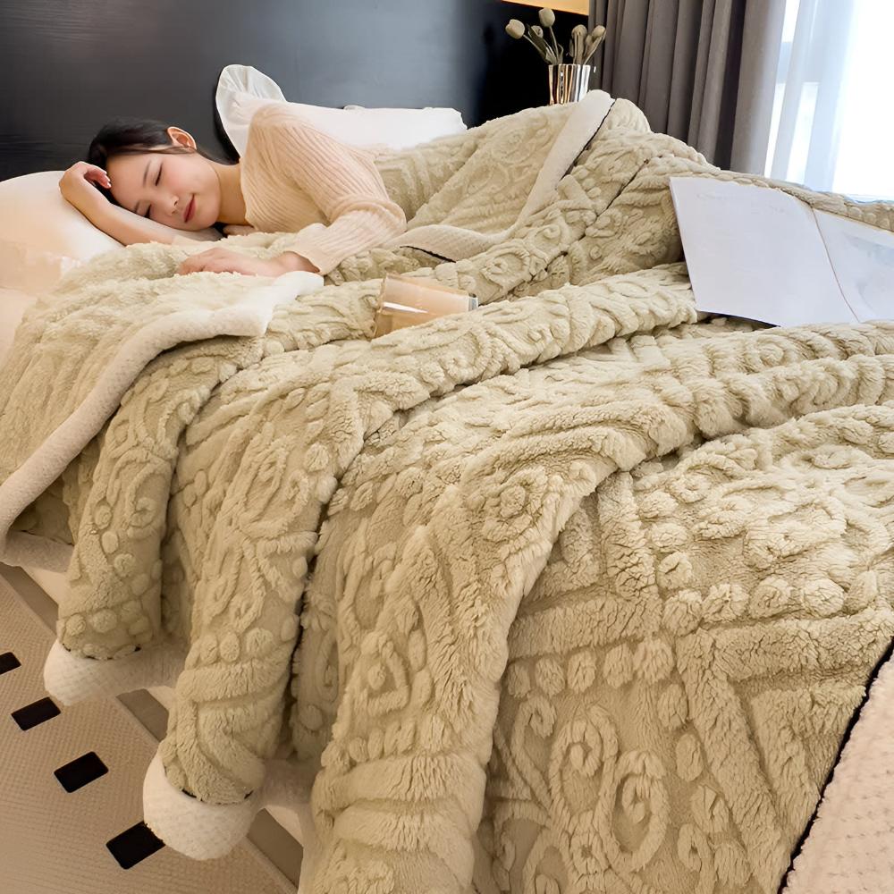 Velvet Mandala Sherpa Blanket — alternate angle view