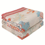 Vineyard Blossom Reversible Cotton Blanket — alternate angle view