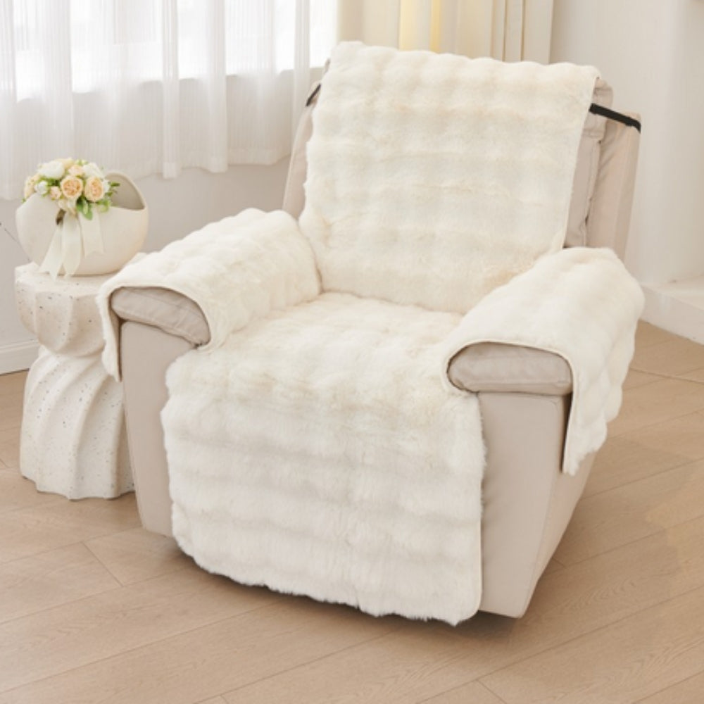 Faux Fur Recliner Sofa Cover — main product photo