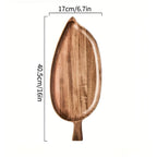 Leaf-Shaped Wooden Serving Plate — alternate angle view