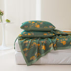 Jacquard Floral Ginkgo Leaves Reversible Coverlet — main product photo