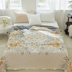 Versailles-Inspired Reversible Floral Blanket — main product photo