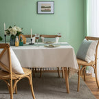 Glisstra Geometric Tassel Tablecloth — material texture close-up
