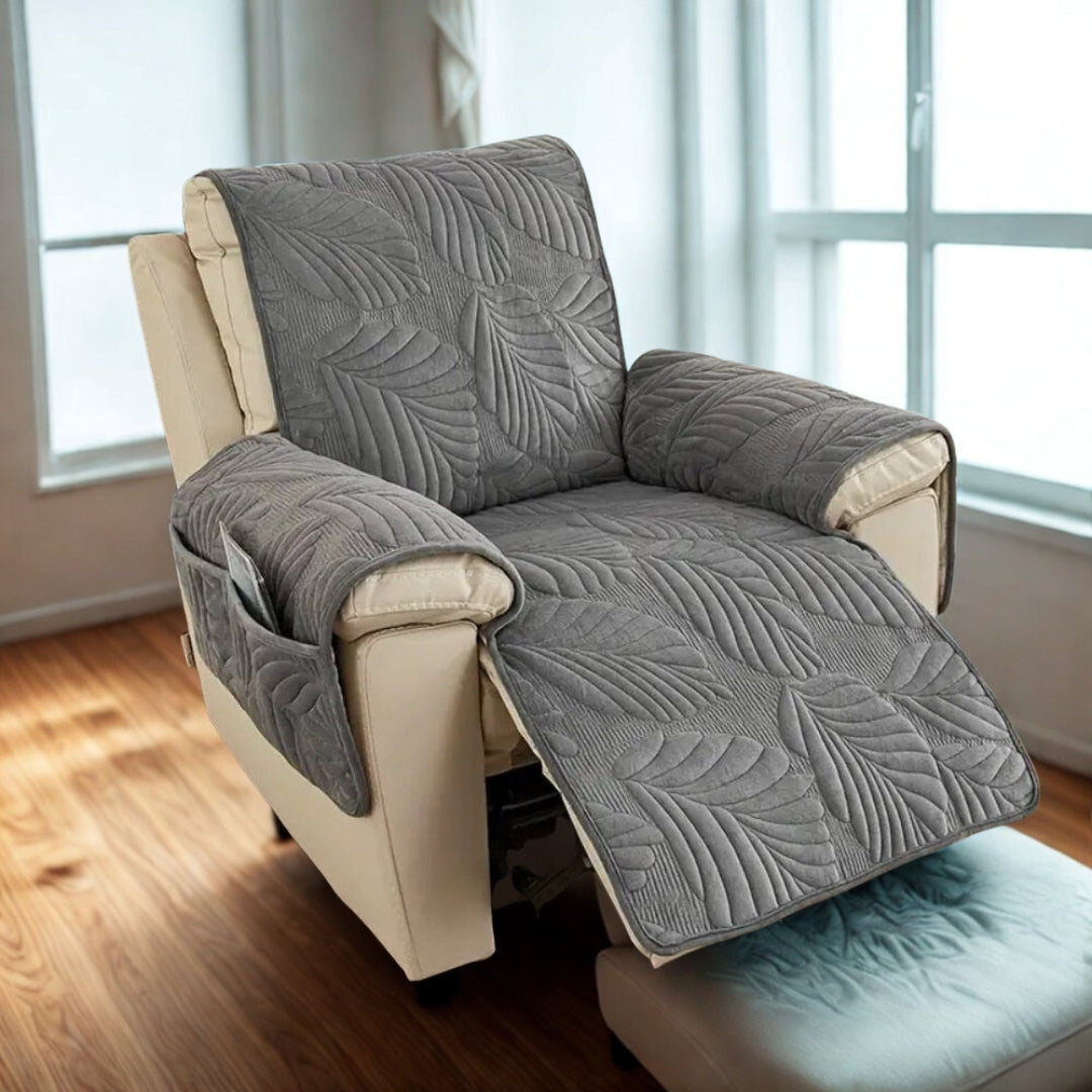 Verdant Leaf Pattern Recliner Cover — main product photo