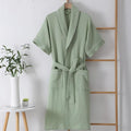 Summer Cotton Half Sleeves Bathrobe — lifestyle shot