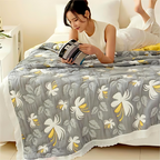 Elegant Floral Summer Blanket — product detail view