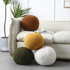 Plush Ball Shaped Boucle Cushion — main product photo