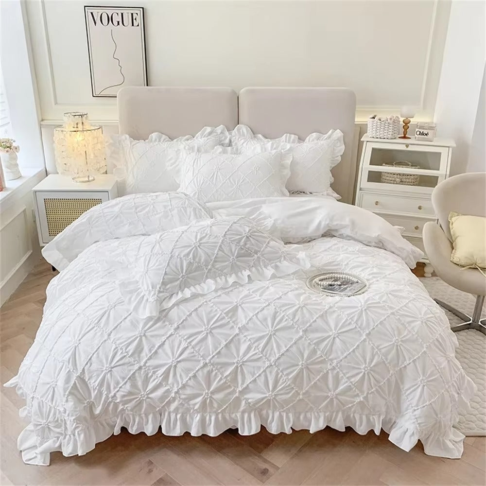 Belle Cotton Plush Ruffle Bedding | 4pcs Set — main product photo