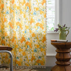 Sunshine Blooms Floral Tasseled Curtain — product detail view
