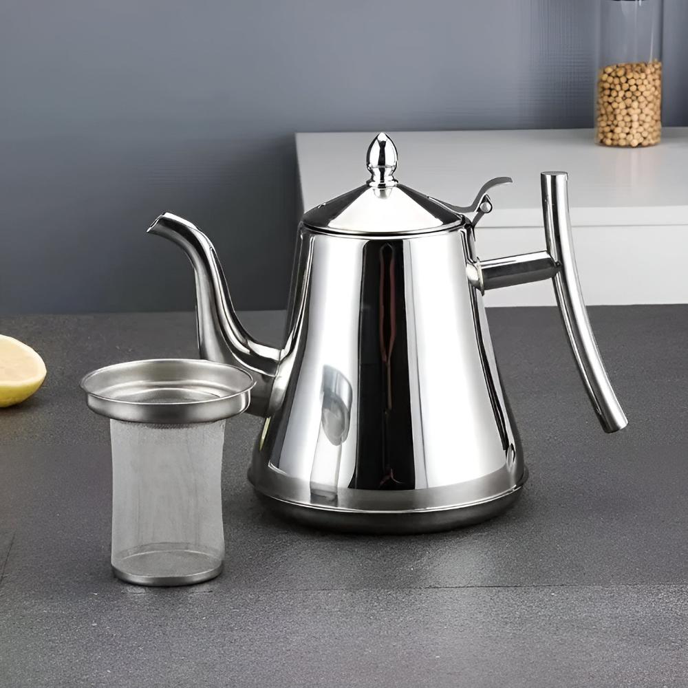 Stainless Steel Kettle with Built-in Filter — lifestyle shot