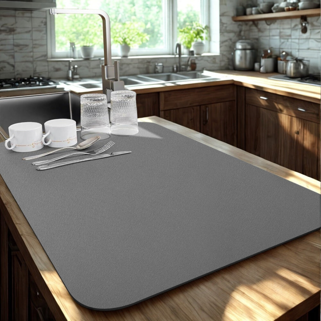 Quick Dry Kitchen Dish Mat — main product photo