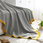 Golden Chevron Luxe Blanket — product detail view