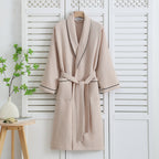Luxury Waffle Weave Cotton Bathrobe — lifestyle shot