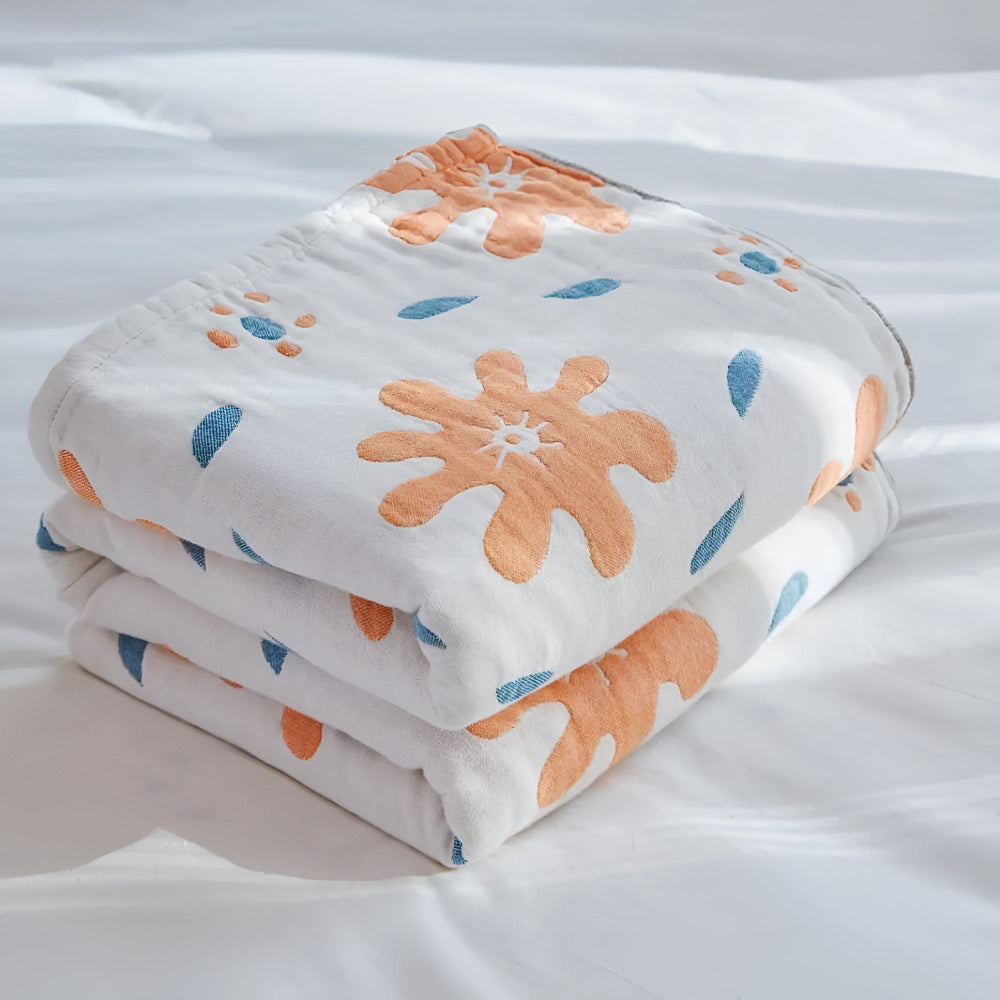 Abstract Sunny Reversible Blanket — product detail view