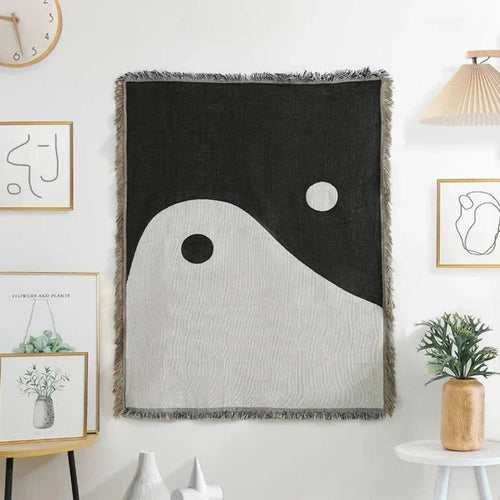 Artistic Yin Yang Tapestry Throw Blanket — main product photo